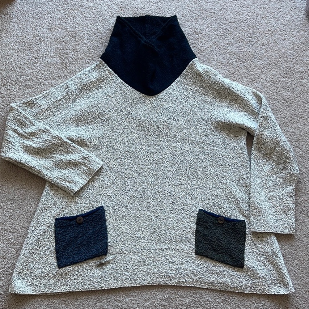 Margaret Winter 90s oversized vintage cowl neck knit sweater